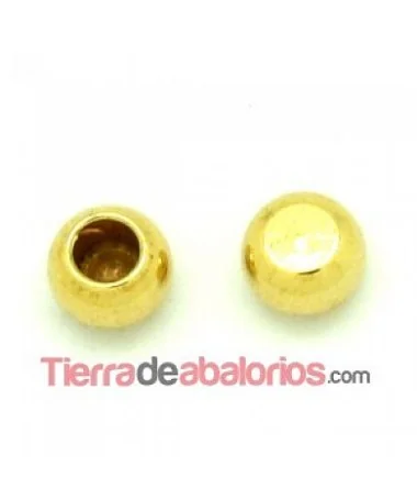Bola Terminal 6x4mm Agujero 3mm Dorada Bola Terminal 6x4mm Agujero 3mm Dorada