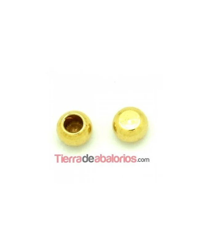 Bola Terminal 6x4mm Agujero 3mm Dorada