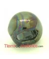 Cerámica Media Bola 18x15mm Agujero 10x6mm Gris Oscuro