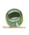 Cerámica Regaliz 18x10mm Agujero 11x8mm Turquesa y Negro