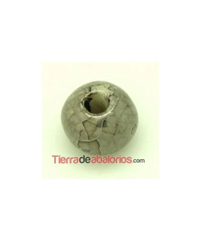 Cerámica Bola 12mm Agujero 3,5mm Gris