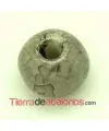 Cerámica Bola 12mm Agujero 3,5mm Gris
