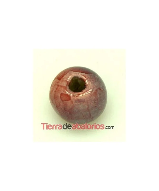 Cerámica Bola 12mm Agujero 3,5mm Púrpura