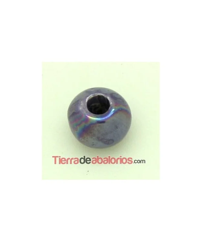 Cerámica Bola 8mm Agujero 3mm Violeta