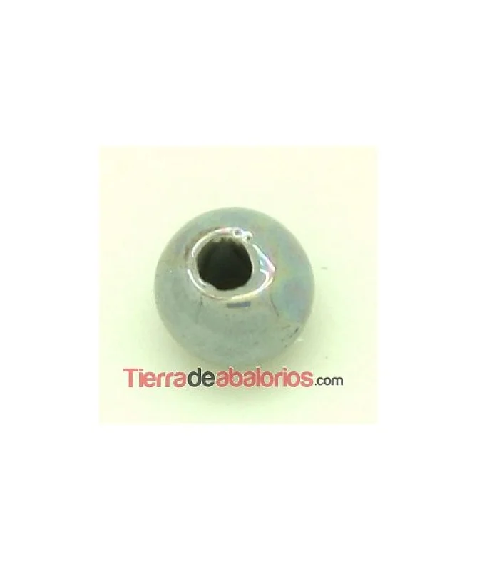 Cerámica Bola 8mm Agujero 3mm Gris Brillante