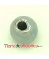 Cerámica Bola 8mm Agujero 3mm Gris Brillante