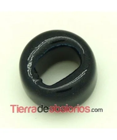 Cerámica Regaliz 18x10mm Agujero 11x8mm Azul Marino