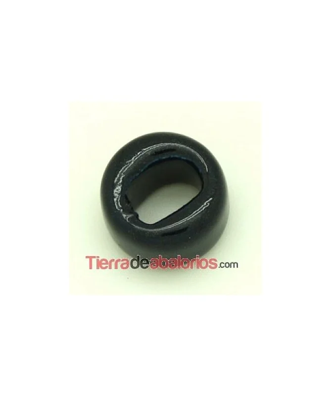 Cerámica Regaliz 18x10mm Agujero 11x8mm Azul Marino
