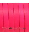 Cuero Plano Vaquetilla 10x2mm, Rosa Fluorescente