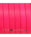 Cuero Plano Vaquetilla 10x2mm, Rosa Fluorescente