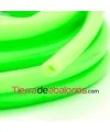 Cordón Regaliz de Caucho 10x6mm Hueco 4mm Verde Fluor(20cm)