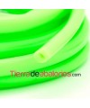 Cordón Regaliz de Caucho 10x6mm Hueco 4mm Verde Fluor(20cm)
