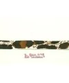 Lazo 10mm Animal Print Blanco Estampado Leopardo