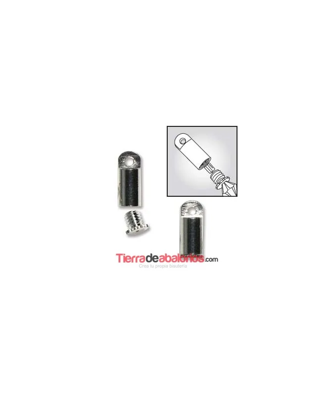 Terminal con Rosca 10x4mm, Plateado