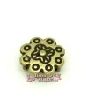 Pasador Flor 15mm Agujero 10x3mm Oro Viejo