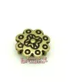 Pasador Flor 15mm Agujero 10x3mm Oro Viejo