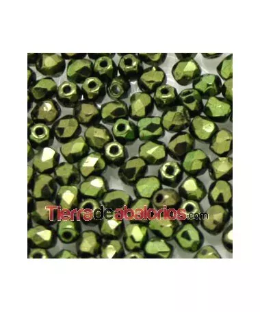 Facetada 3mm Verde Metalizado