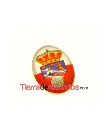 Cabujón Oval Base Plana 15x11mm Cantabria