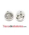 Medalla 15mm Smile, Plateada