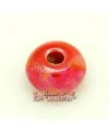 Cerámica Rondel 14x8mm Agujero 3,5mm Light Red Irisado