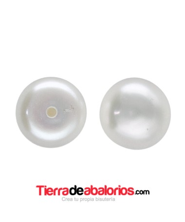 Perla de Nacar Media Bola 8mm (medio taladro)