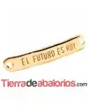 Entrepieza Curvada 40x7mm - El Futuro es Hoy - Oro Rosa