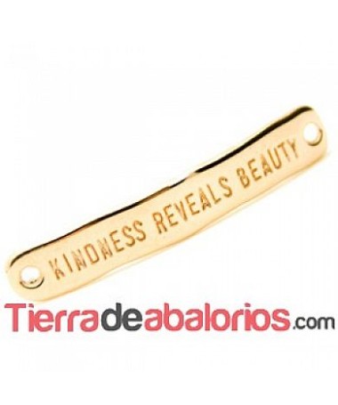 Entrepieza Curvada 40x7mm Kindness Reveals Beauty, Oro Rosa