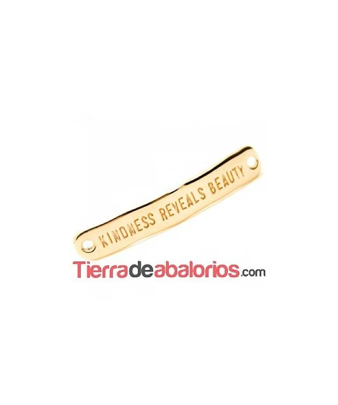 Entrepieza Curvada 40x7mm Kindness Reveals Beauty, Oro Rosa