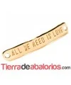 Entrepieza Curvada 40x7mm - All We Need Is Love - Oro Rosa