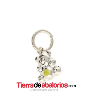 Colgante Oso Plata de Ley 12x9mm con Anilla - Esperanza