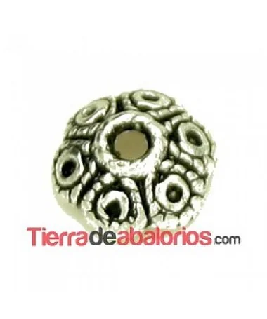 Casquilla 8mm Agujero 1,8mm, Plateada Casquilla 8mm Agujero 1,8mm, Plateada