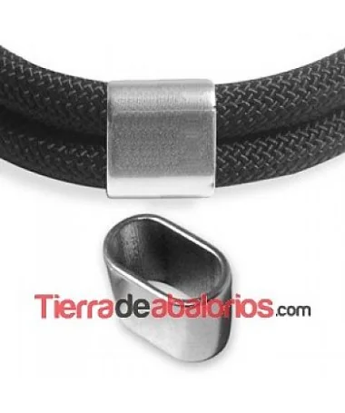 Entrepieza Pasador 24x20mm Agujero 20x10mm Plateado Entrepieza Pasador 24x20mm Agujero 20x10mm Plateado