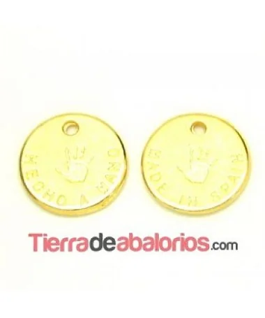 Medalla 13mm Hecho a Mano - Made In Spain, Dorada