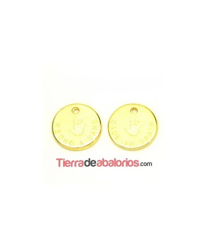 Medalla 13mm Hecho a Mano - Made In Spain, Dorada
