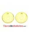 Medalla 13mm Hecho a Mano - Made In Spain, Dorada