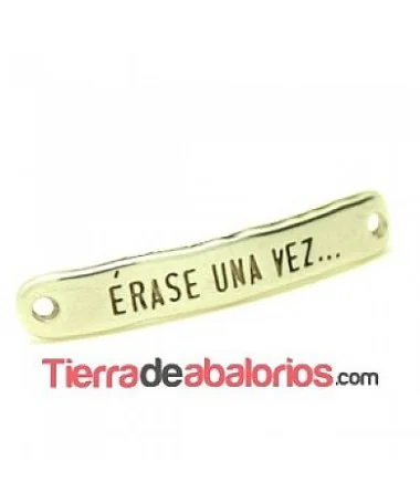 Entrepieza Curvada 40x7mm - Érase una Vez - Plateada