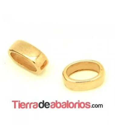 Entrepieza Regaliz 15x6mm Agujero 10x7mm Oro Rosa
