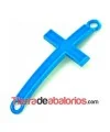 Conector Cruz Curvada 37x17mm, Azul Luminoso