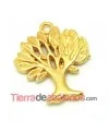 Colgante Arbol de los Deseos 29x23mm Dorado