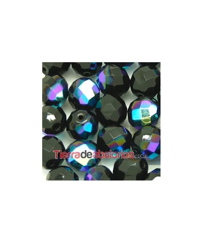 Facetada 10mm Agujero 1mm, Jet AB
