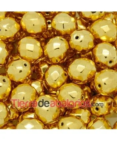 Facetada 10mm Agujero 1mm, Aurum Full Facetada 10mm Agujero 1mm, Aurum Full