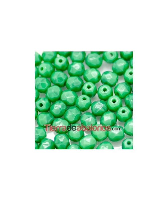 Facetada 4mm Verde Hierba Opaco