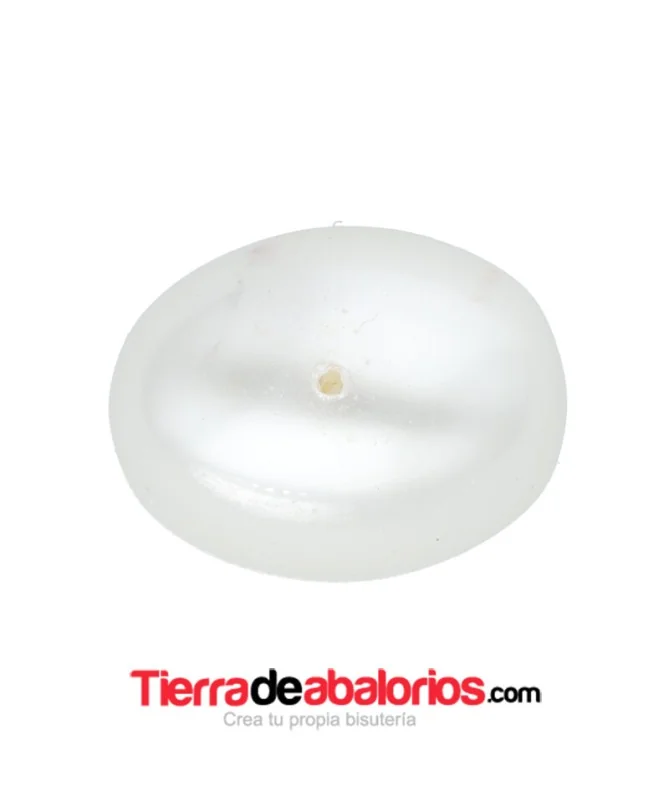 Perla de Nacar Oval 19x16mm Blanca