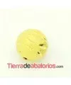 Bola 12mm Agujero 1,8mm Tallada Brillante Dorada