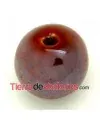 Cerámica Bola 15mm Agujero 2,5mm Granate Irisado