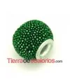 Bola de Bolitas Metálicas 12mm Agujero 3.5mm Verde