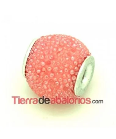 Bola de Bolitas Metálicas 12mm Agujero 3.5mm Rosa