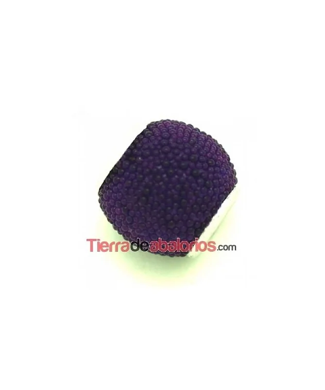 Bola de Bolitas Metálicas 12mm Agujero 3.5mm Morado