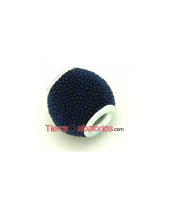 Bola de Bolitas Metálicas 12mm Agujero 3.5mm Azul Marino