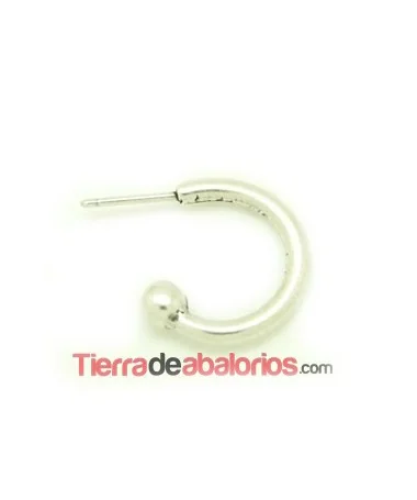 Pendiente Aro Diámetro 18mm, Plateado